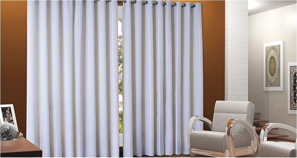 Bali cortina para varão com ilhós cromado