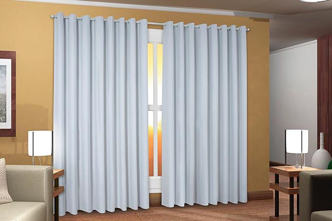 Corta luz cortina para varão com ilhós - WMenegatti