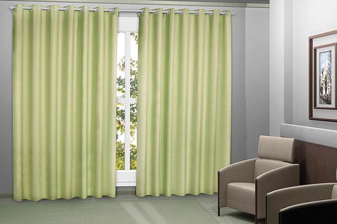 Dubai cortina para varão de ilhós com forro corta luz - WMenegatti