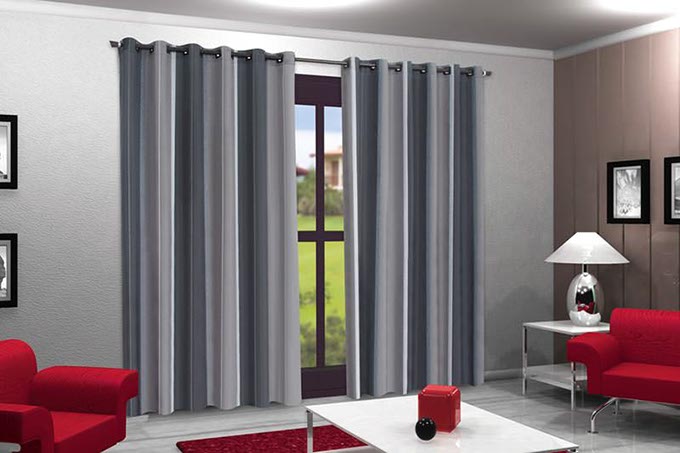 Havana cortina para varão com ilhós - WMenegatti