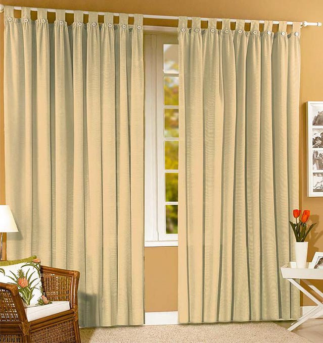 Mônaco cortina para varão de alça com botões - WMenegatti